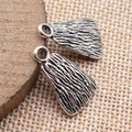 Antique Silver Textured Irregular Metal Pendants Three Shapes view 2