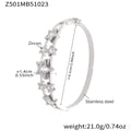 Crystal Motif Bangle Collection in Nine Gold and Silver Styles view 7