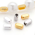Rectangular Metal Spacer Beads With Through Holes in Three Finishes view 2