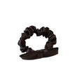 Pink Satin Ruched Bow Scrunchie With Unlisted Polka Dot And Black Colors view 5