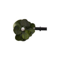 Resin Flower Pearl Center Duckbill Hair Clips Gray Green view 5