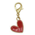 Enamel Heart Keychain Gold Lobster Clasp Six Colors view 11