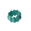 Six Color Oval Segmented Marbled Resin Stretch Bracelet Options view 5