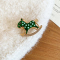 Gold Enamel Horse Brooches Red Green Blue Pin Styles view 3