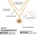 Double Layer Daisy Pendant Necklace in Three Enamel Colors view 8