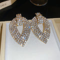 Crystal Open Teardrop Statement Stud Earrings Statement Jewelry view 6
