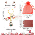 Gold Enamel Christmas Tree Stocking House Charm Keychain view 4