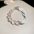 Chunky Translucent Acrylic Chain Bracelets in Purple and Pink view 7