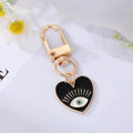 Gold Tone Colorful Enamel Heart Eye and Rainbow Clip Keychains view 9