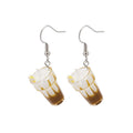 Mini Iced Drink Cup Novelty Silver Hook Drop Earrings view 6