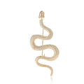Gold Silver Textured Scale Snake Brooch Pin Two Finishes view 5