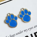 Colorful Enamel Paw Print Metal Charm in Six Colors view 4