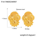 Layered Daisy Cluster Earrings in Four Enamel Colorways view 6