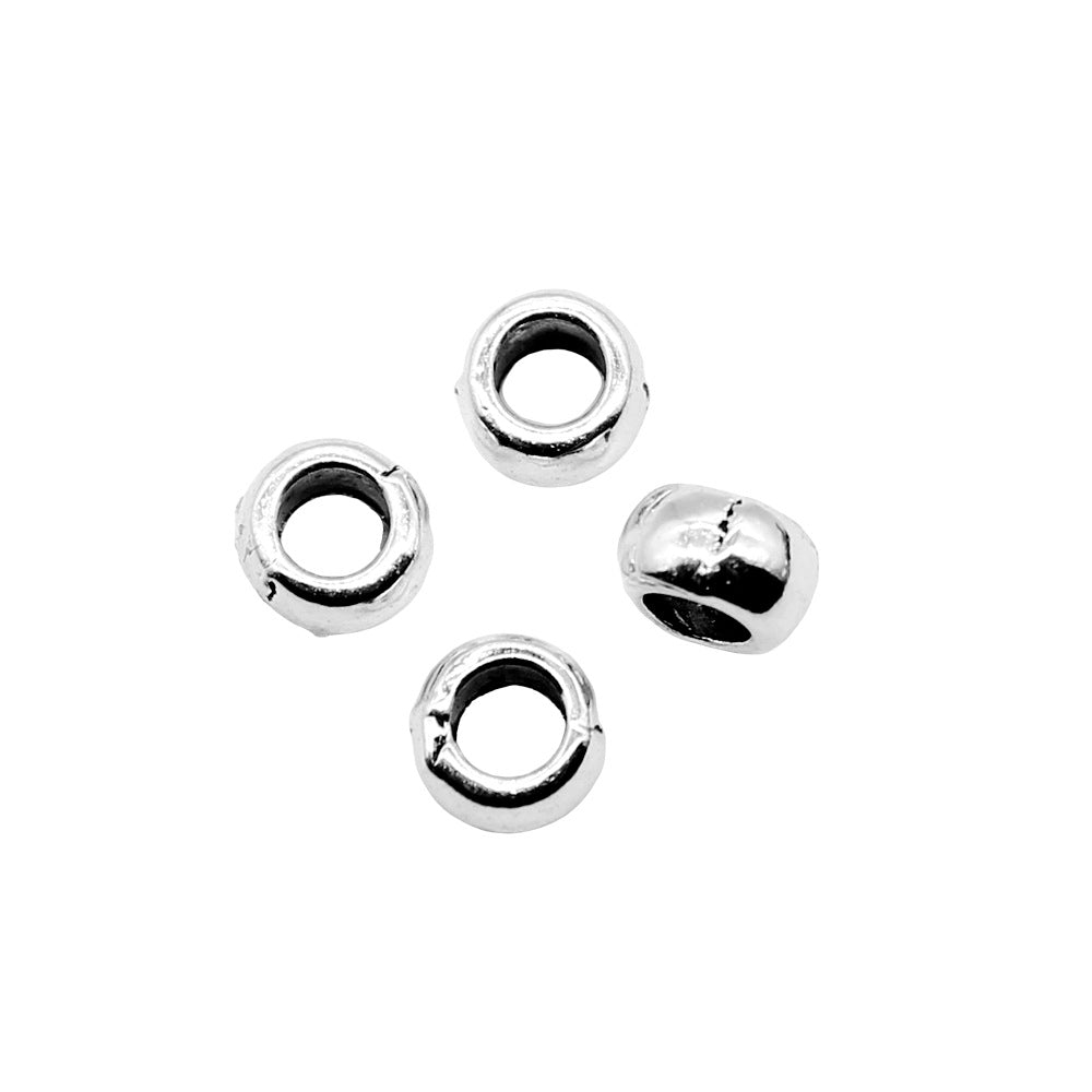 5x5x3mm 0.2g Multicolor Zinc Alloy Small Hole Spacer Beads and Washer Beads for Bracelet Necklace DIY