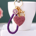 Double Sided Heart Keychains in Four Colors with Matching Fortune Loops view 3
