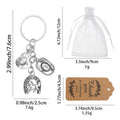 Silver Cowboy Hat Horseshoe Keychain Western Horse Charms view 2