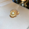 Gold Golden Pearl Pendant Earrings Ring Three Styles view 8