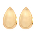 Brushed Silver Teardrop Stud Earrings Statement Pair view 5