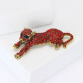 Rhinestone Leopard Brooch Decorative Metal Pin For Jackets And Lapels view 3