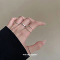 Seven Piece Mixed Plain And Textured Stacking Ring Sets In Gold Or Silver Tone view 3