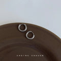 Silver-Tone Round Plain Huggie Hoop Earrings Multi Sizes view 8