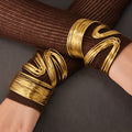 Layered Wire Cuff Bracelets in Gold and Silver Tone view 4