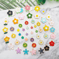 Colorful Flower Metal Charms for Jewelry and Craft Projects view 2