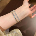 Gold Tone Polished Gourd Link Bracelet Metal Clasp view 3