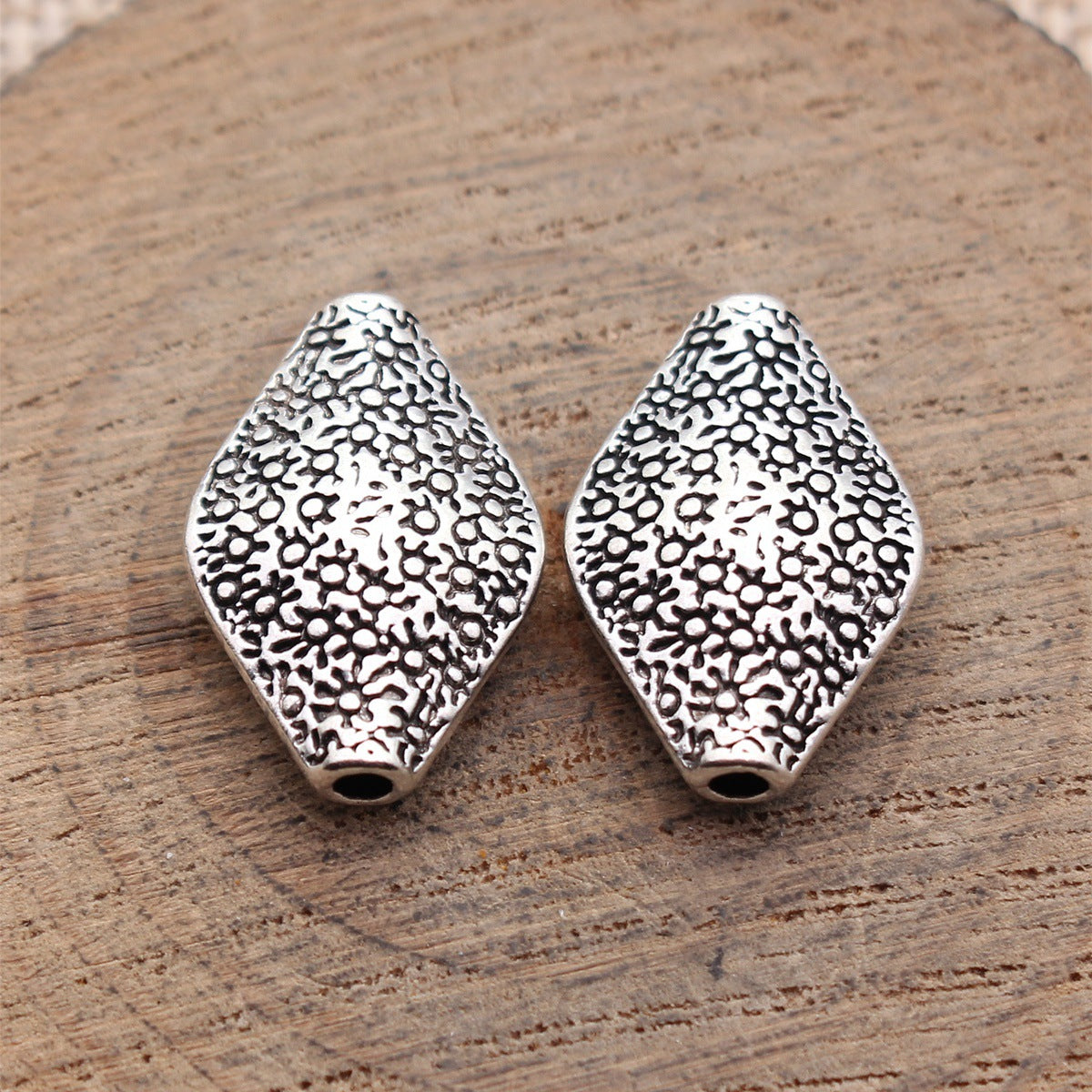 20x14x5.9mm 3.4g Antique Silver Tone Zinc Alloy Marquise Eye Shape Spacer Beads for DIY Bracelets