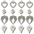 Metallic Heart Metal Charms with 4 Listed Options for DIY Jewelry Making view 5