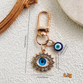 Gold Tone Rhinestone Eyeball Clip Charms in Six Iris Colors view 4