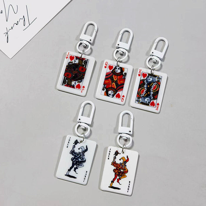 Playing Card and Joker White Clip Charms in Five Designs