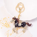 Enamel Running Horse Keychain Rhinestone Accents Five Colors view 7