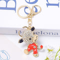 Rhinestone Enamel Cow Keychain Cartoon Calf Bag Charm view 12