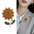 Yellow Sunflower Enamel Brooch Decorative Lapel Pin view 3