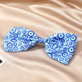 Printed Satin Evil Eye Bow Hair Clips in Nine Designs view 11