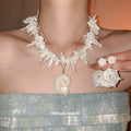 Shell Pearl Necklaces And Shell Drop Earrings Five Styles view 2