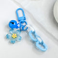 Flower Keychain With Acrylic Chain Bell And Translucent Resin Blossom Charm view 10