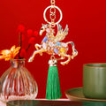 Moonstone Pegasus Keychains with Six Color Tassel Options view 9