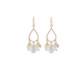White Shell Petal Crystal Hook Earrings Fashion Earrings view 5