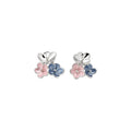 Translucent Flower Stud Earrings with Beaded Petal Clusters view 5