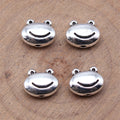 Frog Head Bead in Antique Silver with Rounded Features view 2