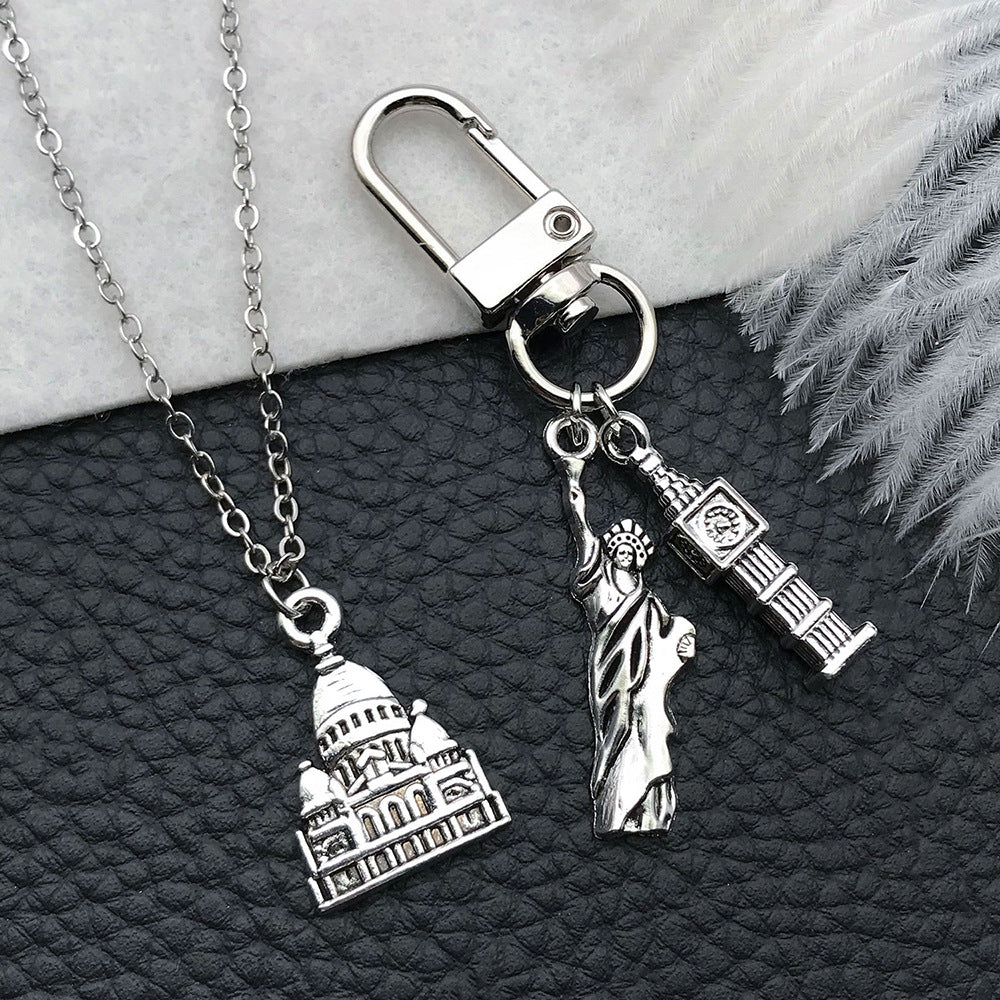 Iron Tower Airplane Ship Car Model Charm Pendants for DIY Earrings Keychain Jewelry