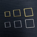 Gold and Silver Tone Square Open Frame Metal Charms view 2
