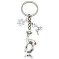 Metal Christmas Charm Keychains in 8 Winter Holiday Styles view 10