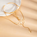 Gold and Silver Butterfly Chain Open Upper Arm Cuffs view 6