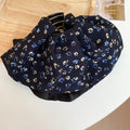Navy Ditsy Floral Fabric Scrunchie And Claw Clip 2 Styles view 7