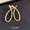 Polished Open Teardrop Crossover Stud Earrings Fashion Jewelry view 4