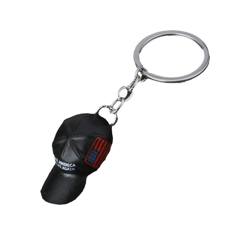 Red Hat Metal Keychain Fashion Gift Accessory for Men