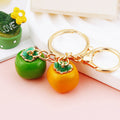 Persimmon Fortune Charm Keychains with Three Bare Braided Wrist Loops view 10